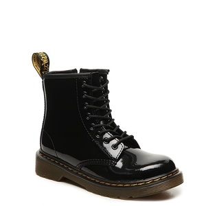 DR.MARTENS JUNIOR 1460 PATENT LEATHER LACE UP BOOTS